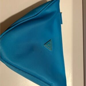 Guess Bright Blue Triangle Pouch